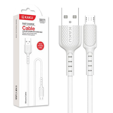 Cablu Date si Incarcare Kaku KSC-111, USB-A la MicroUSB, 2.4A, 1m - Alb