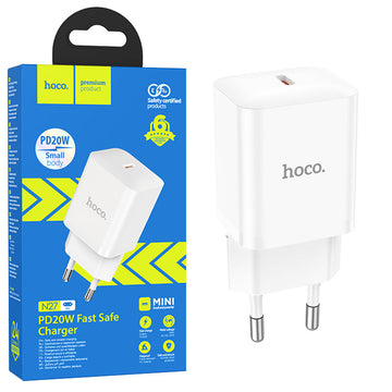 Incarcator Retea Hoco N27, 20W, 1xUSB-C, PD - Alb
