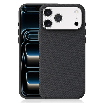 Husa Woven pentru iPhone 18 Pro, MagCase, TechWoven Piele, Soft Craft - Negru
