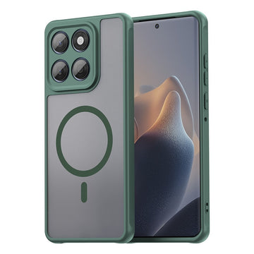 Husa MagFrost Pro pentru Motorola Edge 60, Fusion, Matte MagSafe, Frosted Frame - Verde inchis