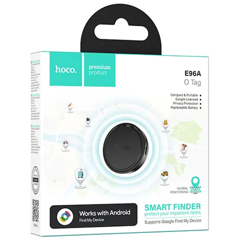 Hoco (E96A) - Dispozitiv tiP AirTAG, anti-pierdere, Android - functie FindMy, White