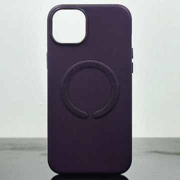 Husa Kraft pentru iPhone 15, MagCase, Piele ecologica - Mov