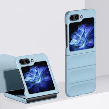 Husa Strip pentru Samsung Z Flip6, Matte, ShockProof - Albastru deschis