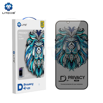 Folie D+ Pro Privacy pentru iPhone 15 Pro Max - Rama neagra