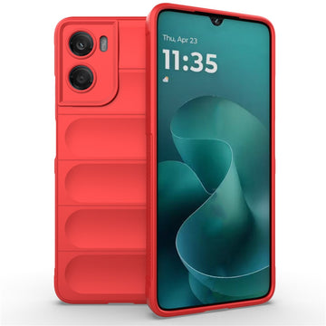 Husa Wave pentru Motorola Moto G06, Grip Anti-Shock, TPU - Rosu