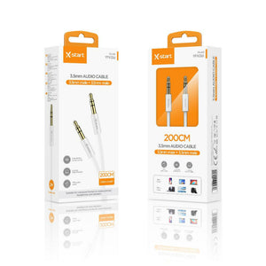 Cablu Audio X-Start YPX016, Jack 3.5mm M la Jack 3.5mm F, 2m - Alb