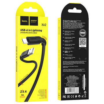 Cablu Date si Incarcare, USB-A la Lightning, 18W, 2.4A, 1m, Negru