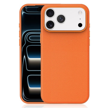 Husa Woven pentru iPhone 18 Pro, MagCase, TechWoven Piele, Soft Craft - Portocaliu