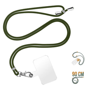 Snur pentru Gat cu Agatatoare pentru Telefon, Universal - Verde inchis