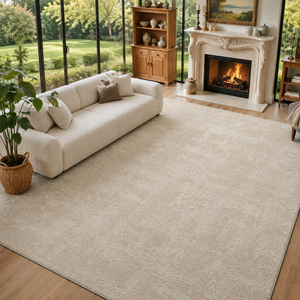 Covor Lirofe Stone Pure Crem Bej Deschis - Efect Marmura Stralucitor Modern - Living, Sufragerie, Dormitor, Bucatarie, Hol - Fir Scurt 11 mm, Usor de Curatat