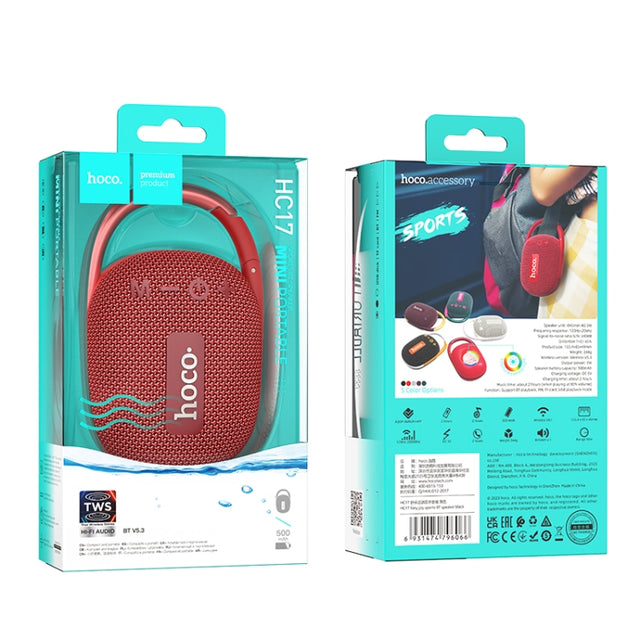 Boxa Portabila Hoco HC17, Wireless BT 5.3, 5W, 500mAh, Suport TF, USB Disk, Easy JoySport 