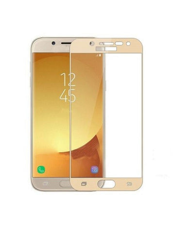 Folie Clear pentru Samsung J7, TempeRed Glass, Clear - Auriu frame
