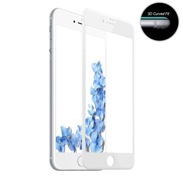 Folie Clear pentru iPhone 6s Plus, 6 Plus, Full Glass - Transparent / Alb
