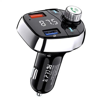 Modulator FM Kaku KSC-1063, 18W, 2xUSB-A, QC 3.0, Functie HandsFree - Negru