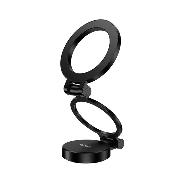 Suport Auto Magnetic Hoco H98, Suction, Pliabil cu Inel, Montaj Bord/Parbriz - Negru