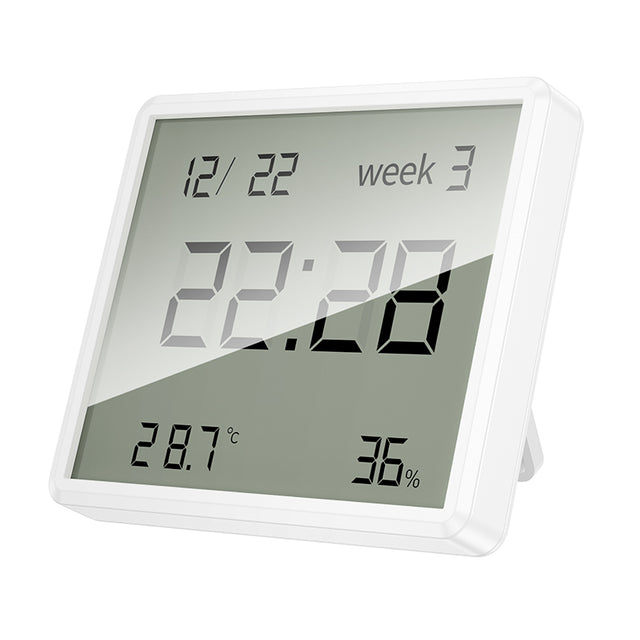 Ceas Electronic de Interior HOCO HX41, LCD Crystal, 15 inch Refresh Time - Alb