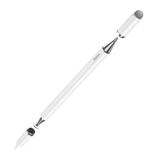 Stylus Pen 3 in 1 Hoco GM111, Capacitativ + Stylus, Tru Ecran Telefon/Tableta - Alb