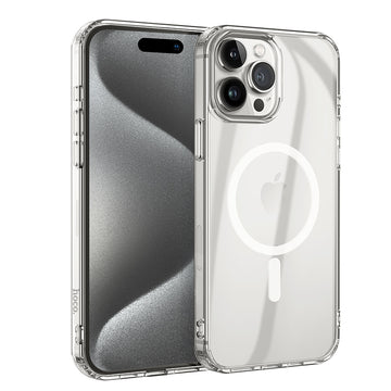 Husa Hoco pentru iPhone 15 Pro Max, MagSafe, AntiShock, TPU - Transparent