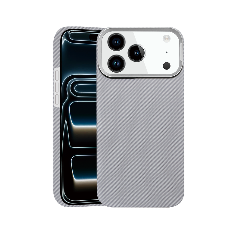 Husa Aramid PTK - iPhone 17 Pro Max, Kevlar Fiber cu MagSafe, Grey
