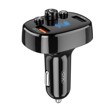 Modulator FM XO BCC03, 18W, 2xUSB-A, 2xUSB-A, QC 3.0, Power LED - Negru