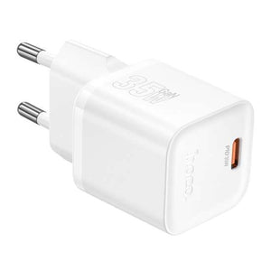 Incarcator Priza Hoco N66, 35W, 2xUSB-C, 1xUSB-A, PD, QC 3.0 - Alb