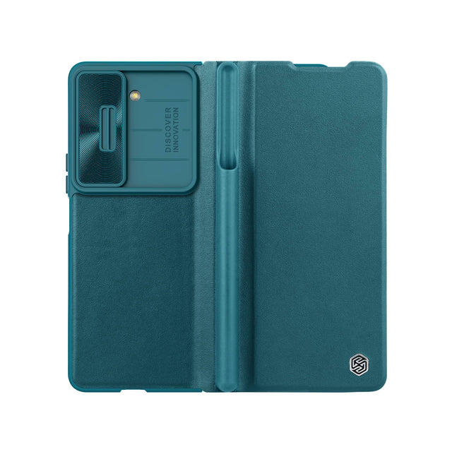 Husa Nillkin pentru Samsung Z Fold5, Qin Piele - Pc leather | verde