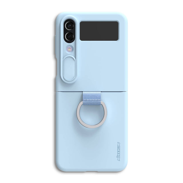 Husa Nillkin pentru Samsung Z Flip 4, CamShield Silky, TPU - Albastru Haze