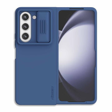 Husa Nillkin pentru Samsung Z Fold5, CamShield Silky, TPU - Negru miezul noptii Blue