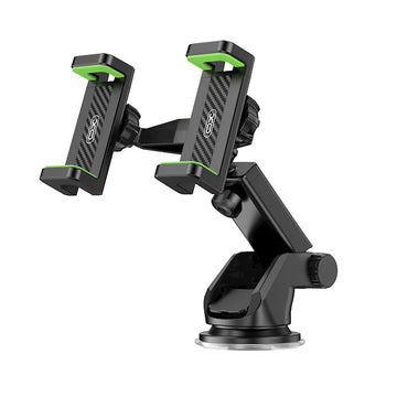 Suport Auto XO C117, cu Cleme Laterale, Montaj Bord, MultiAngle, Brat Ajustabil - Negru