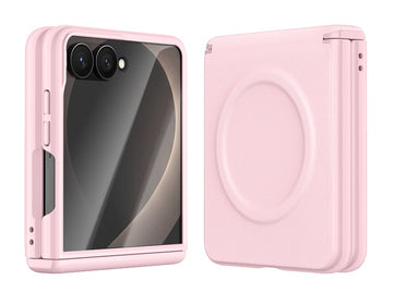 Husa pentru Samsung Z Fold 8, Pentru Samsung Galaxy Z Fold 8, MagSafe, Piele ecologica, TPU Edge - Roz