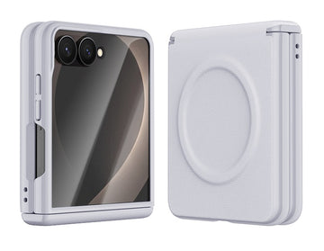 Husa pentru Samsung Z Fold 8, Pentru Samsung Galaxy Z Fold 8, MagSafe, Piele ecologica, TPU Edge - Gri