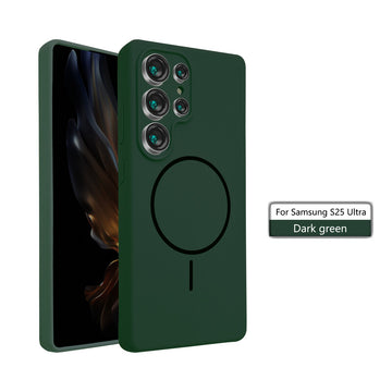 Husa MagThin pentru Samsung S25 Plus, Smooth Soft, MagSafe - Deep verde