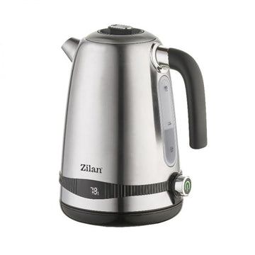 Fierbator Electric Zilan ZLN1000 cu Reglaj de Temperatura si Afisaj Digital - Alegi Gradele pentru Ceai Verde, Cafea sau Biberon si Le Tine Calde - 2200 W, 1,7 L, Inox 304, 7 Trepte de la 40 la 100 Grade