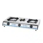 Aragaz Inox 3 Ochiuri Floria ZLN8472, Aprindere Piezo, 1.9kW - Alb/Gri