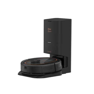 Aspirator Robot Zilan ZLN5500 Aurum cu Statie de Golire Automata - Aspira si Sterge cu Apa, Navigatie Laser si Harta Casei, WiFi si Comanda Vocala - 2000 Pa, 150 Minute, Rezervor 300 ml, Negru