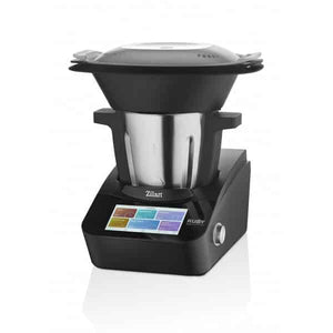 Robot de Bucatarie Multifunctional Zilan ZLN9341 Ruby Thermorobot - Gateste si Mixeaza, Ecran Tactil 7 Inch, WiFi cu 550 Retete - 1700 W, Vas Inox 4.7 L, 18 Functii, 10 Trepte Viteza, Negru