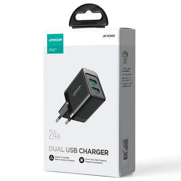 Incarcator Retea Joyroom JR-TCN01, 12W, 2xUSB, 2xUSB, QC 3.0 - Negru