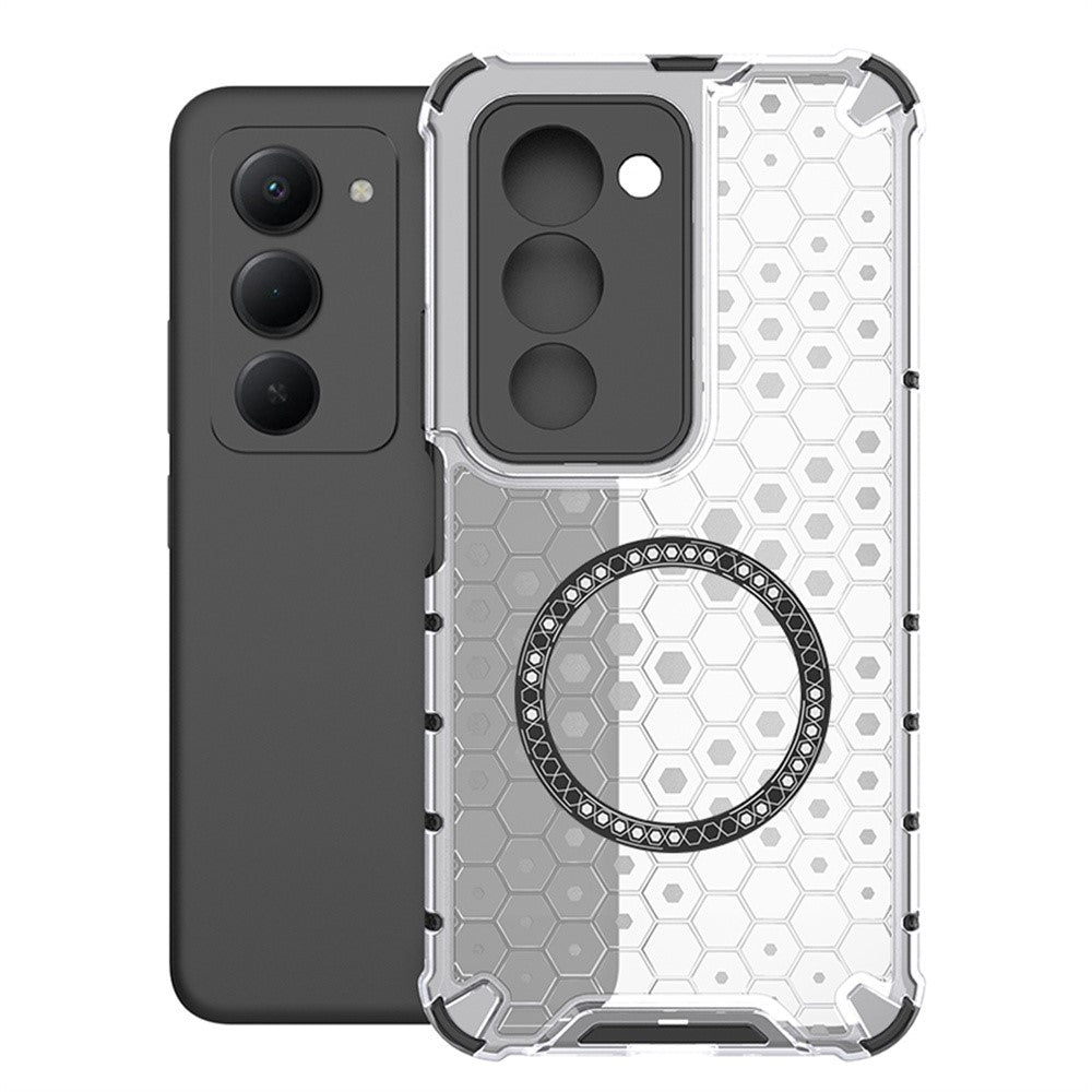 Husa HoneyComb - Xiaomi Redmi 15 4G, cu extra protectie colturi, cu MagSafe,White