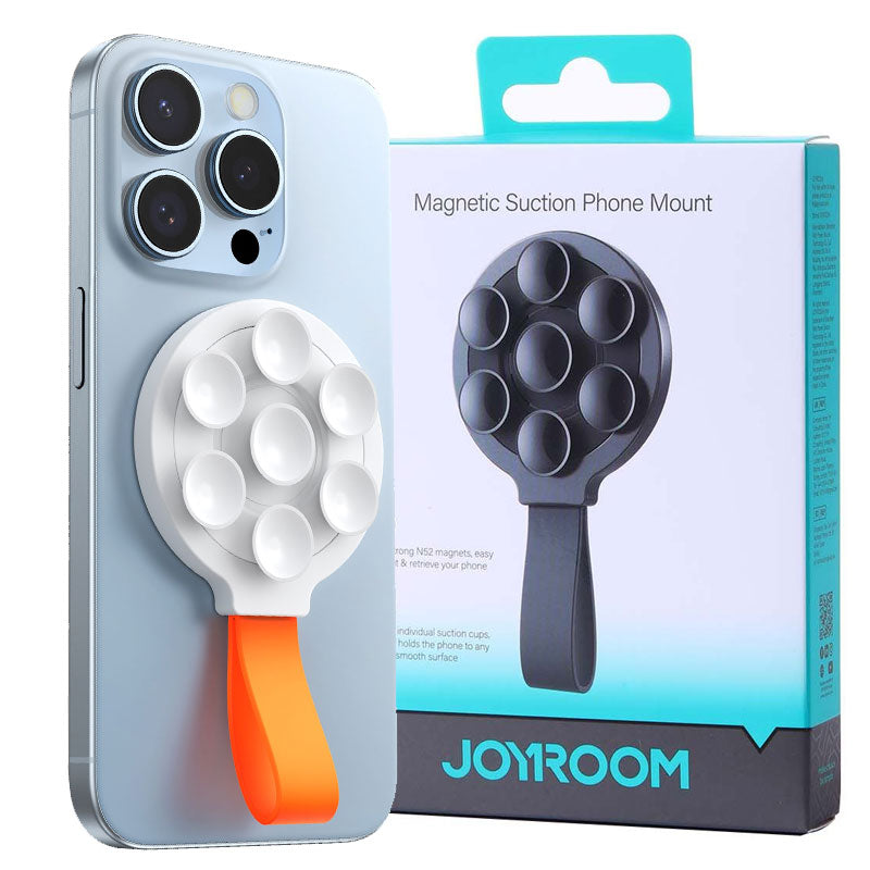 Joyroom (JR-ZS393) - Suport Telefon, MagSafe, MiniVentuze, BackGrip hone, Orange/White