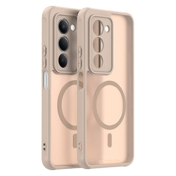 Husa MagFrost Pro pentru Xiaomi Redmi 15C, Matte MagSafe, Frosted Frame - Auriu