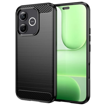 Husa Brush pentru Honor 600 Lite, TPU, Metall Look - Negru