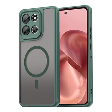 Husa MagFrost Pro pentru Motorola Moto G06, Matte MagSafe, Frosted Frame - Verde