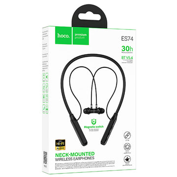Casti Wireless Hoco ES74, InEar, BT 5.4, 280mAh, Neck-Mount - Negru