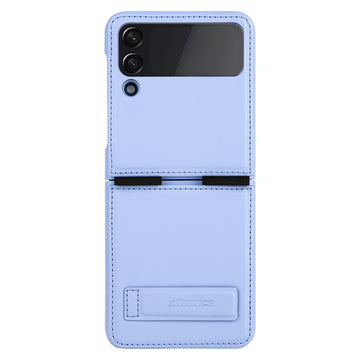 Husa Nillkin pentru Samsung Z Flip 4, Qin Piele, PC Piele - Mov