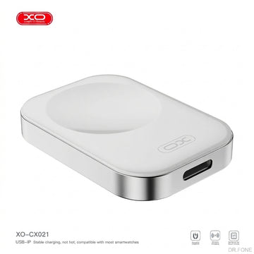 Incarcator Wireless XO CX021, iWatch, Magnetic, 2.5W, Qi Charging, Lightning, Portabil - Alb
