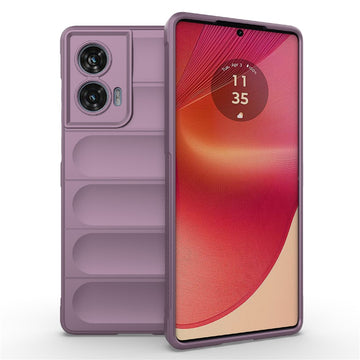 Husa Wave pentru Motorola Edge 50, Fusion, Grip Anti-Shock, TPU - Mov deschis