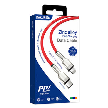 Cablu Date si Incarcare Kaku KSC-685, USB-C la Lightning, PD20W, QC3.0, 1.2m - Rosu
