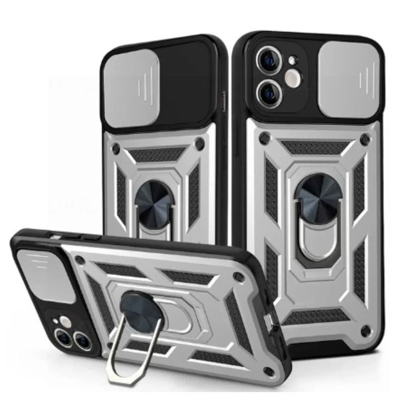 Husa Armor - Honor X5C Plus, RingStand CamSlide, Silver
