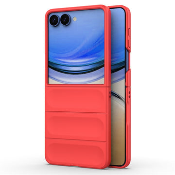 Husa Wave pentru Samsung Flip 8, Samsung Galaxy Flip 8, Grip Microfiber, ShockProof - Rosu
