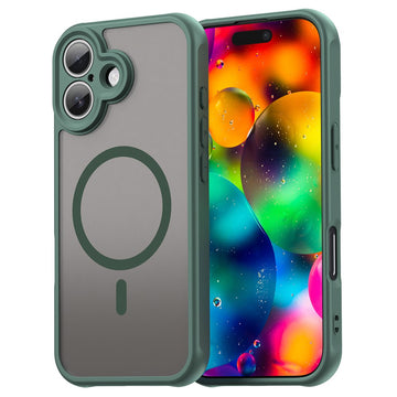 Husa MagFrost Pro pentru iPhone 17, Matte MagSafe, Frosted Frame - Verde